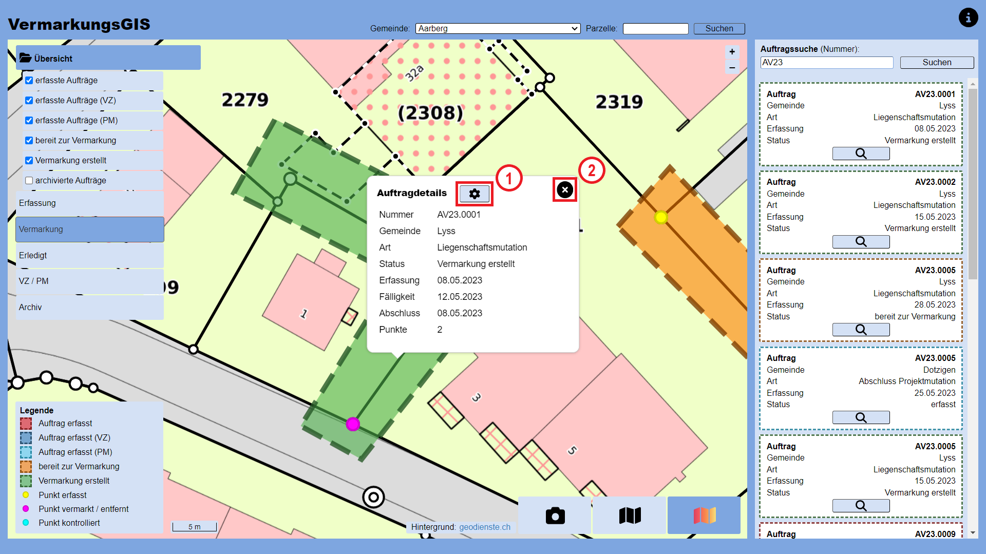 Modus Übersicht WebGIS