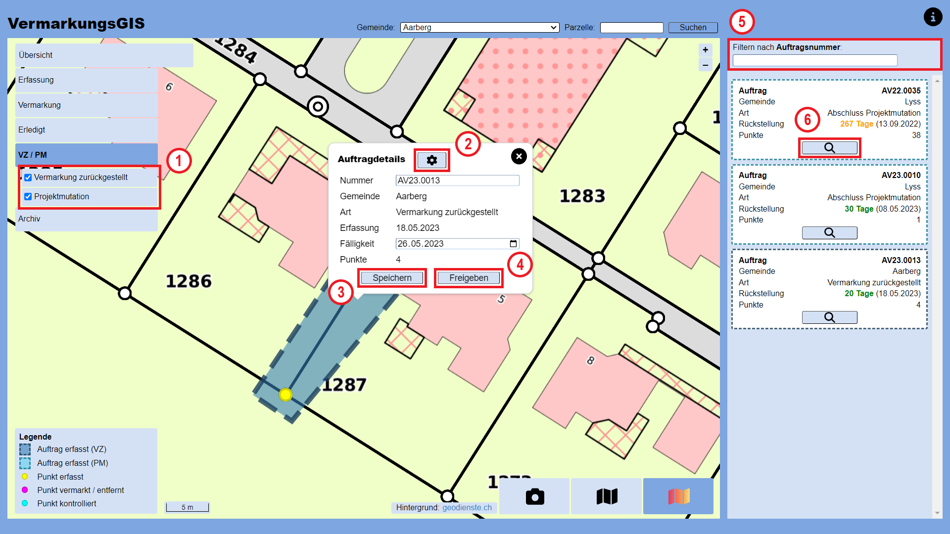 Modus VZ / PM WebGIS